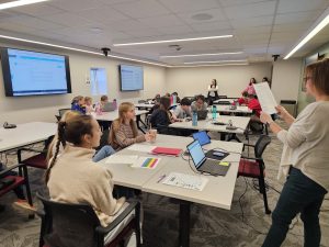 Students participating in competition