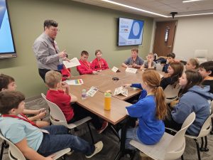 Students participating in competition